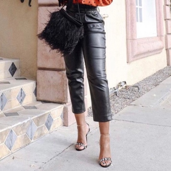 H&M Pants - [H&M] Faux Leather Paperbag Pants
